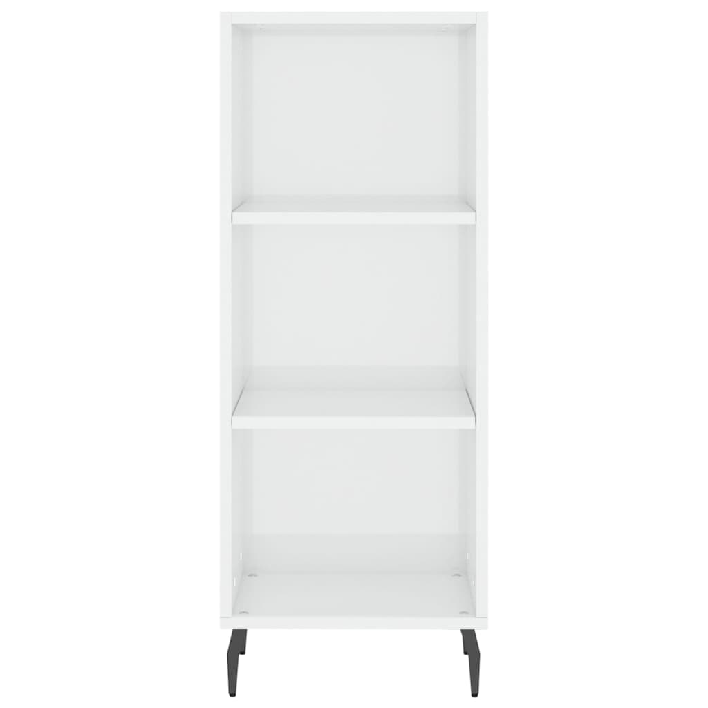 Buffet blanc brillant 34,5x32,5x90 cm bois d'ingénierie - XIOS