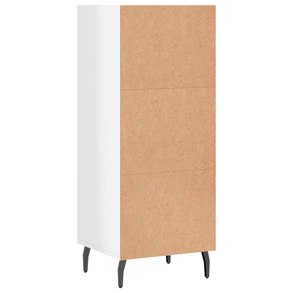 Buffet blanc brillant 34,5x32,5x90 cm bois d'ingénierie - XIOS