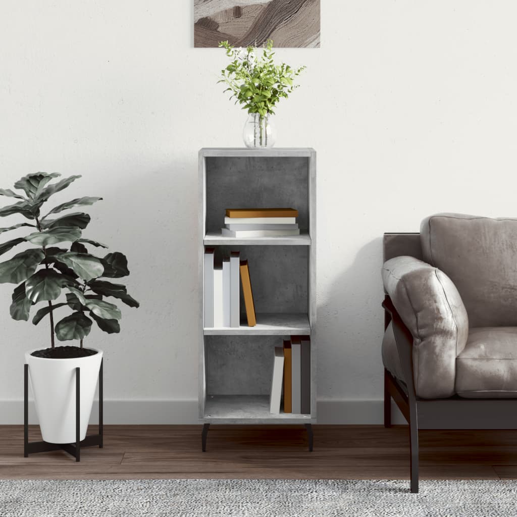 Buffet gris béton 34,5x32,5x90 cm bois d'ingénierie - XIOS