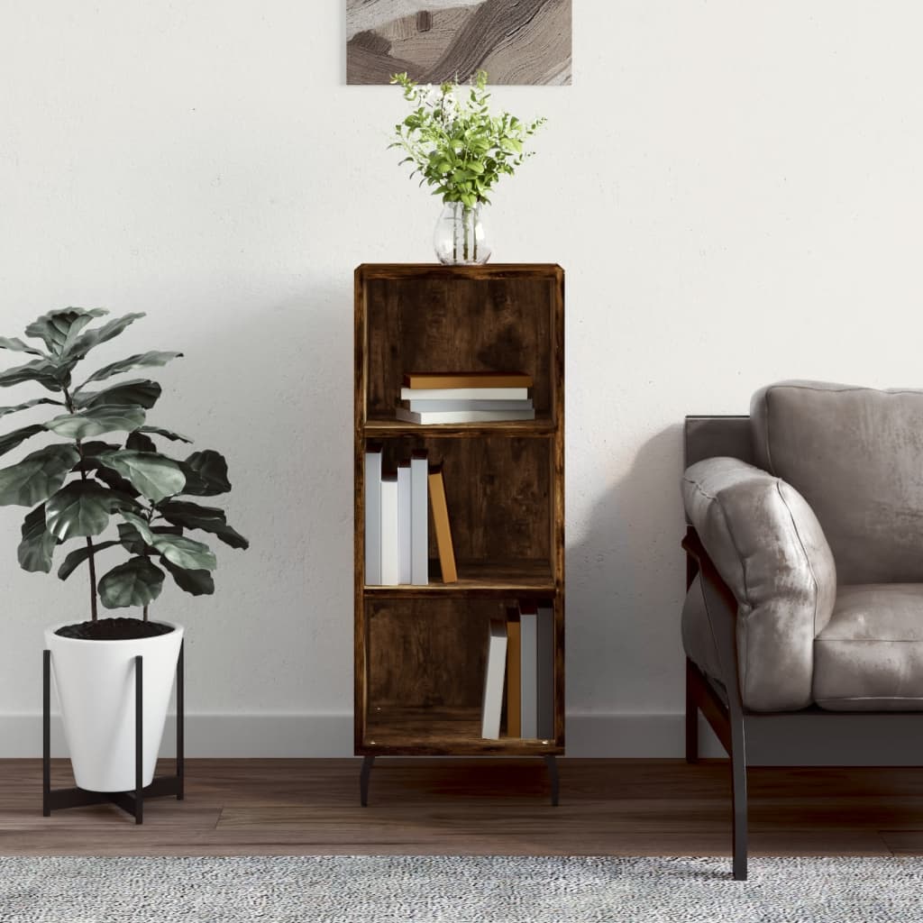 Buffet chêne fumé 34,5x32,5x90 cm bois d'ingénierie - XIOS