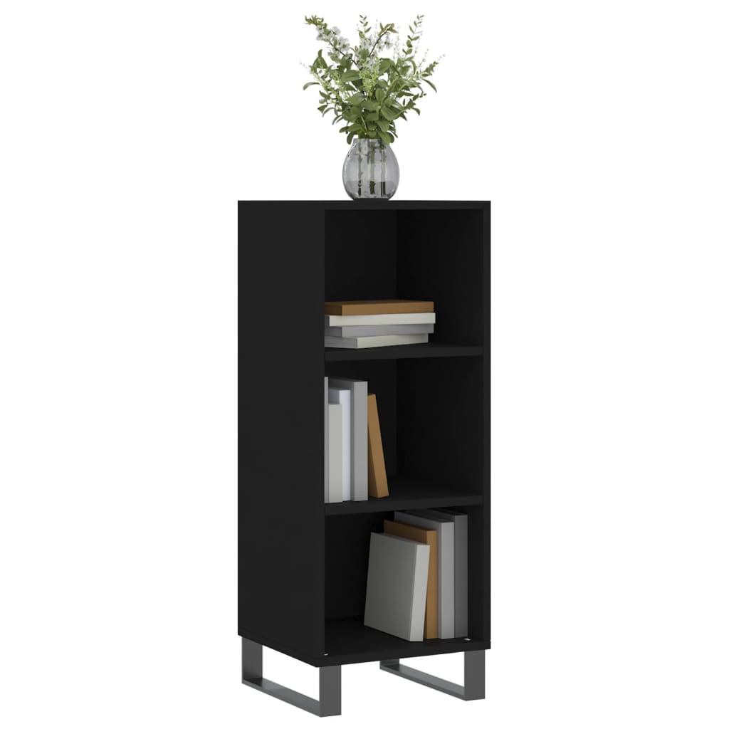 Buffet noir 34,5x32,5x90 cm bois d'ingénierie - XIOS