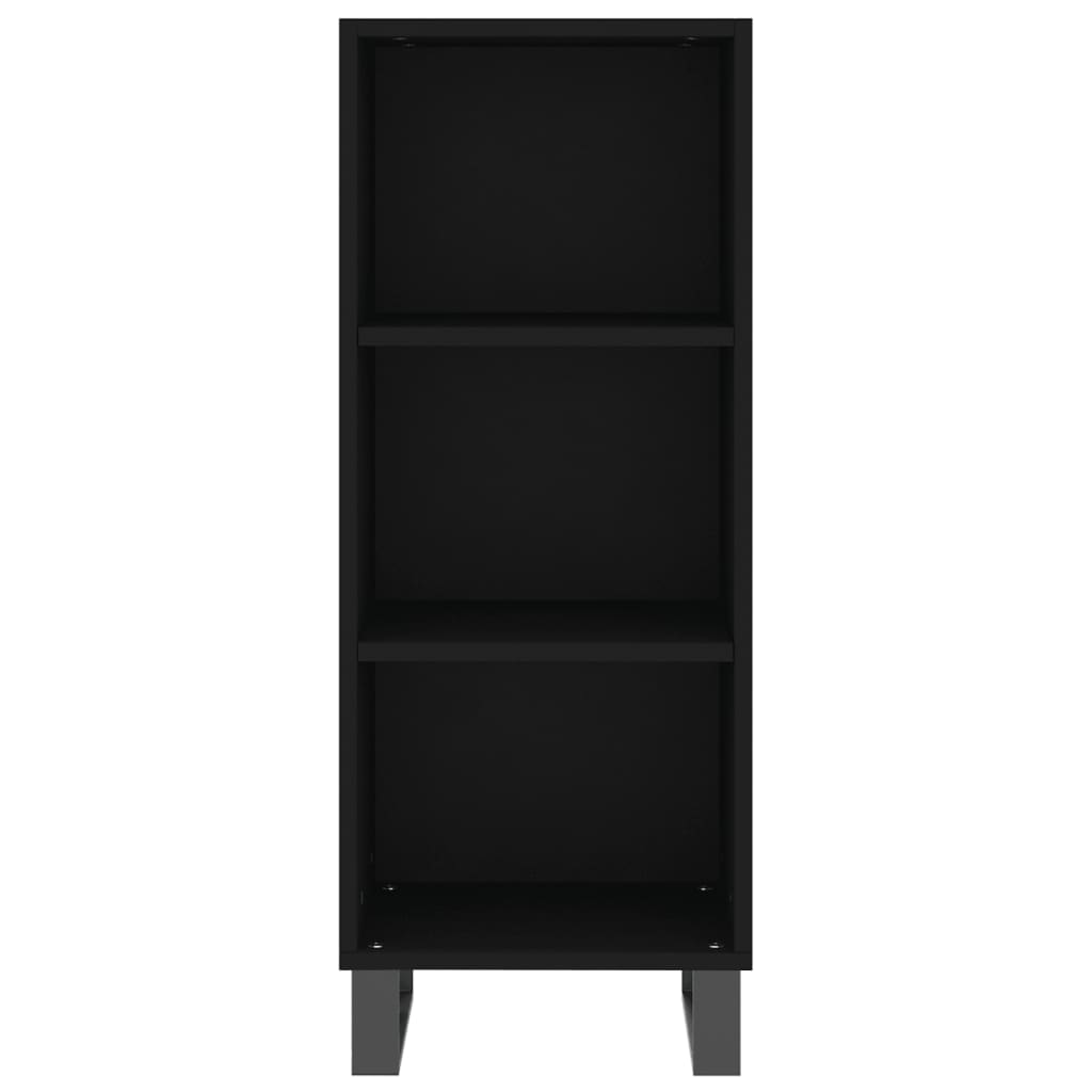 Buffet noir 34,5x32,5x90 cm bois d'ingénierie - XIOS