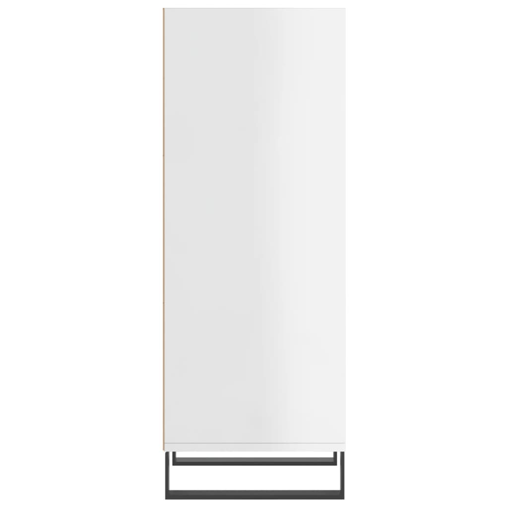 Buffet blanc brillant 34,5x32,5x90 cm bois d'ingénierie - XIOS