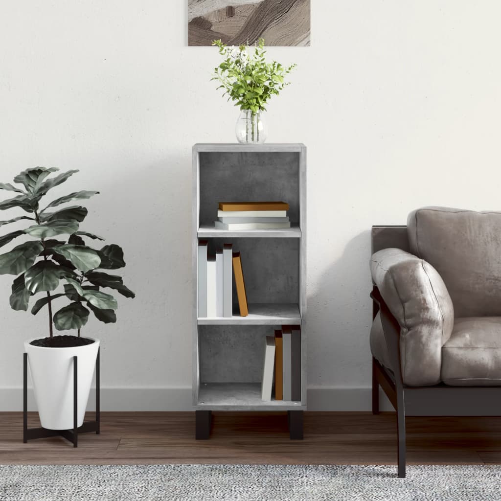 Buffet gris béton 34,5x32,5x90 cm bois d'ingénierie - XIOS