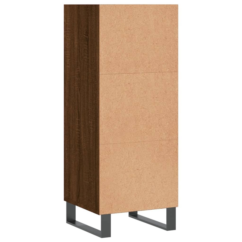 Buffet chêne marron 34,5x32,5x90 cm bois d'ingénierie - XIOS