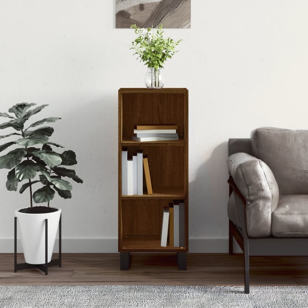 Buffet chêne marron 34,5x32,5x90 cm bois d'ingénierie - XIOS