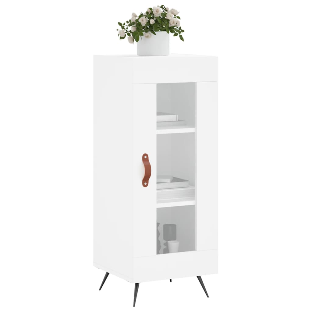Buffet Blanc brillant 34,5x34x90 cm Bois d'ingénierie - XIOS