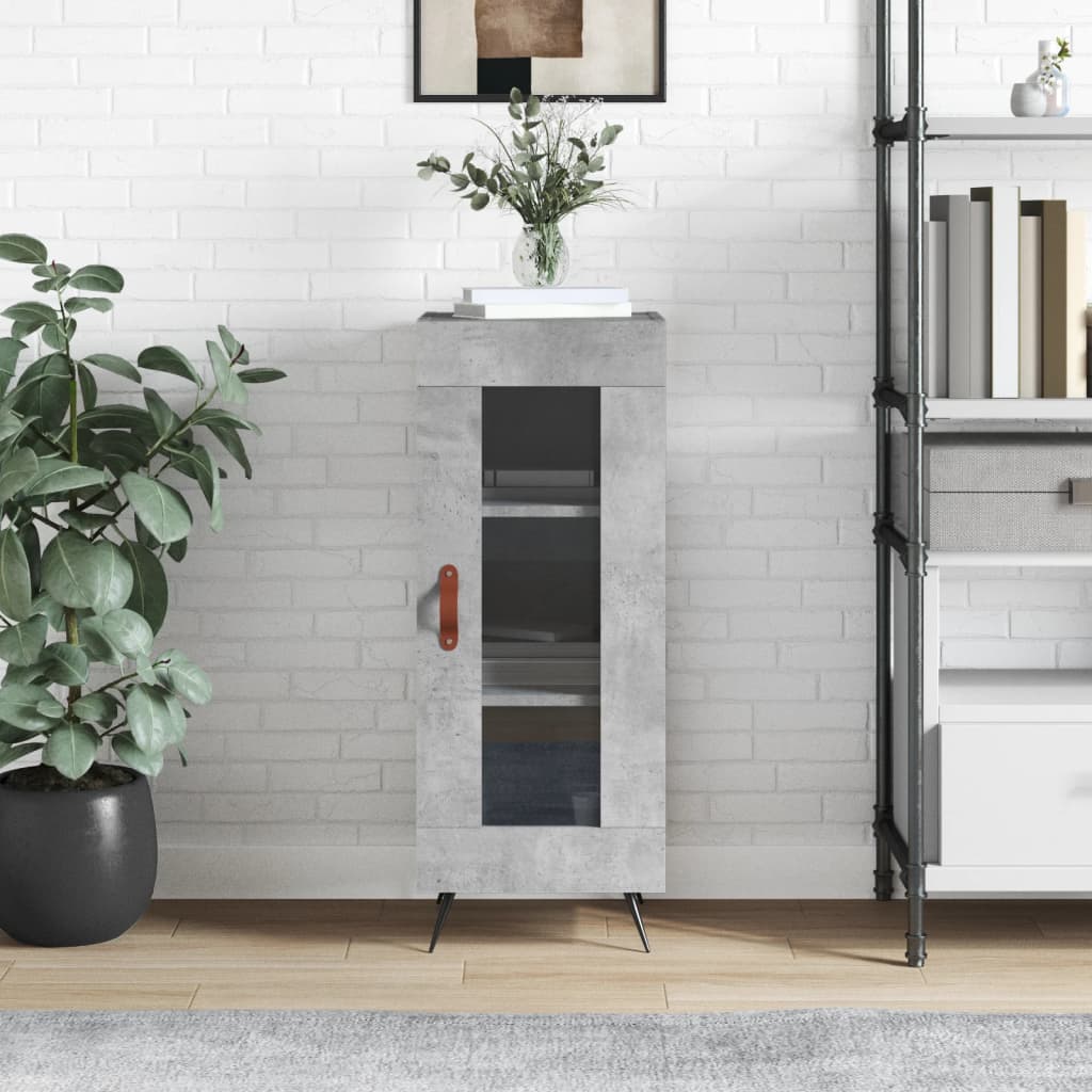 Buffet Gris béton 34,5x34x90 cm Bois d'ingénierie - XIOS