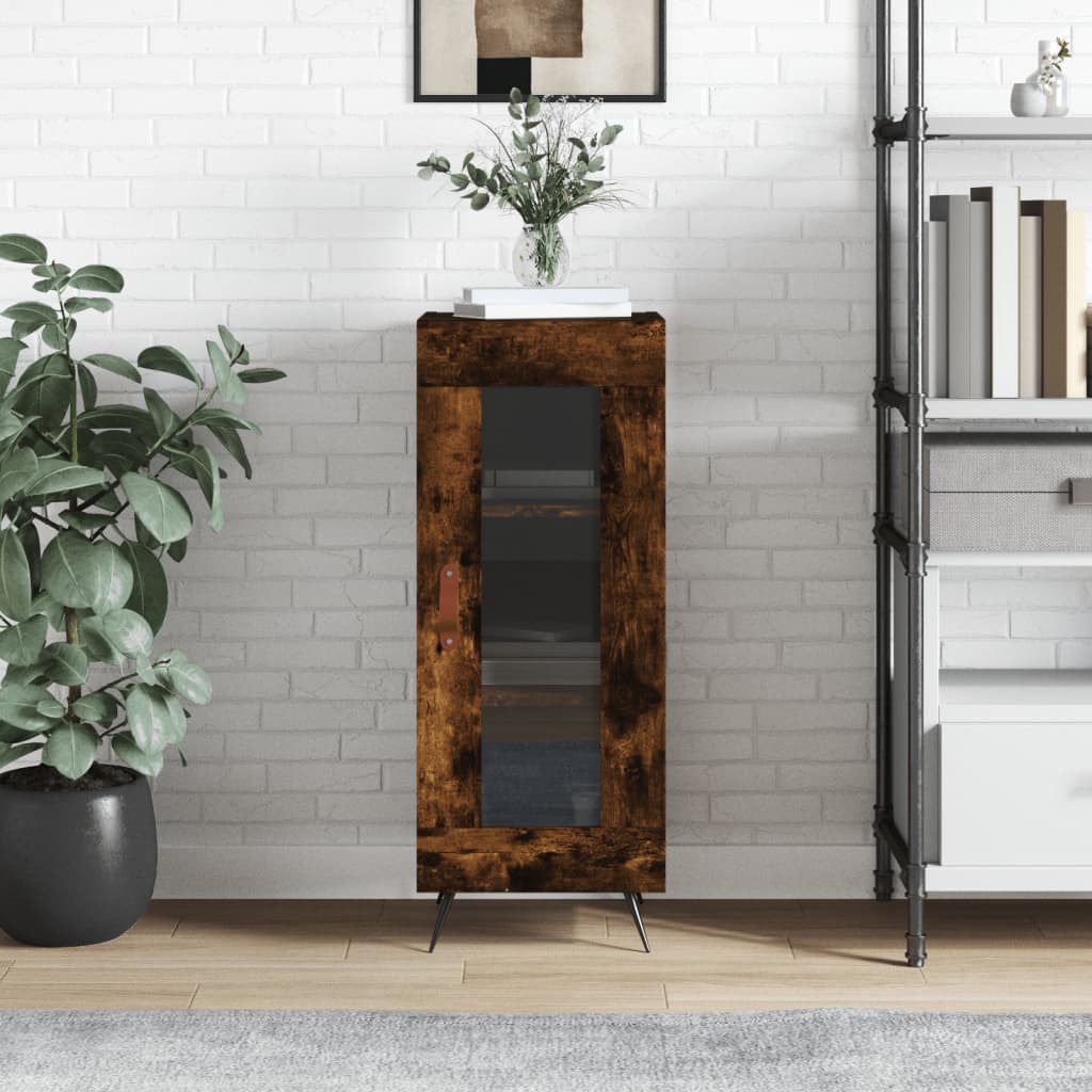 Buffet Chêne fumé 34,5x34x90 cm Bois d'ingénierie - XIOS
