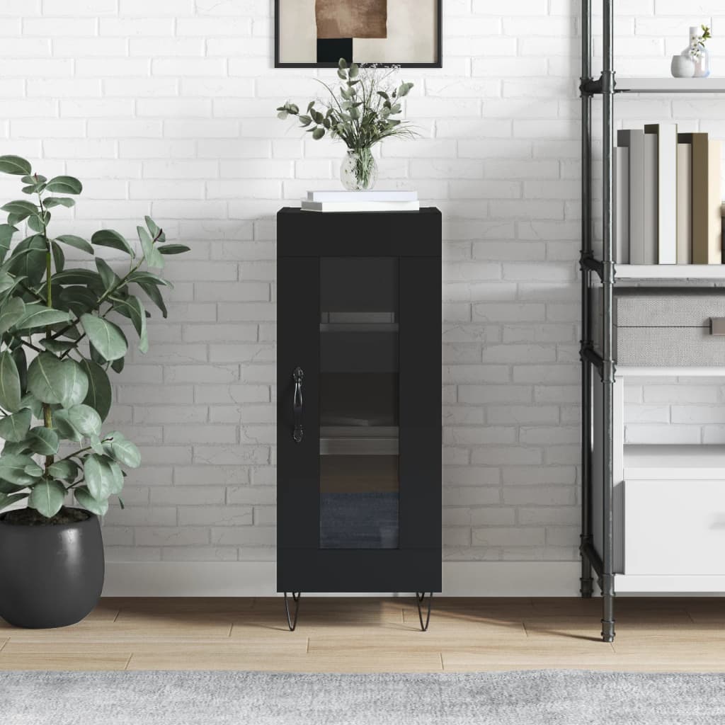 Buffet Noir 34,5x34x90 cm Bois d'ingénierie - XIOS