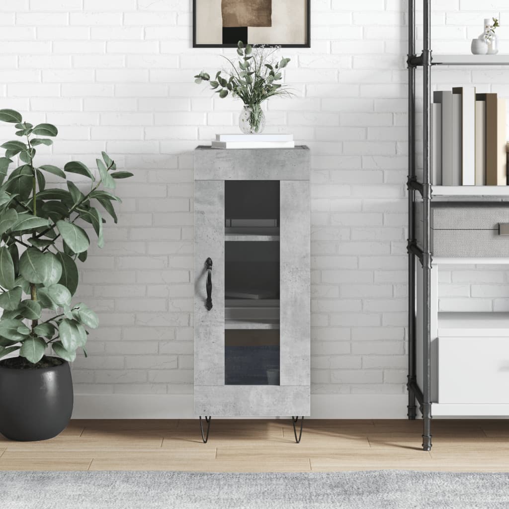 Buffet Gris béton 34,5x34x90 cm Bois d'ingénierie - XIOS