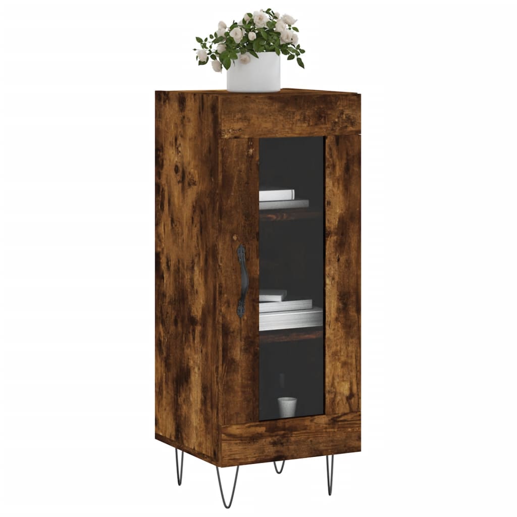 Buffet Chêne fumé 34,5x34x90 cm Bois d'ingénierie - XIOS