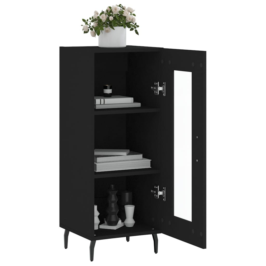 Buffet Noir 34,5x34x90 cm Bois d'ingénierie - XIOS