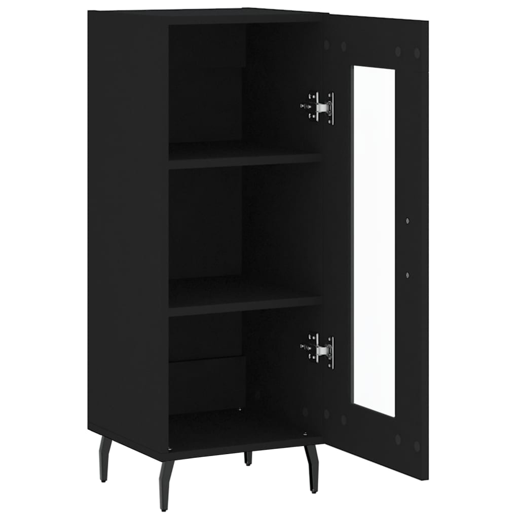 Buffet Noir 34,5x34x90 cm Bois d'ingénierie - XIOS