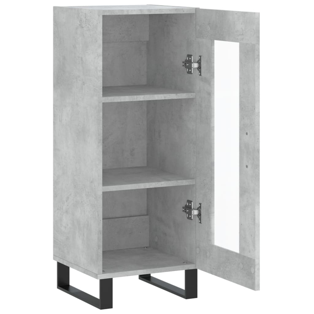 Buffet Gris béton 34,5x34x90 cm Bois d'ingénierie - XIOS