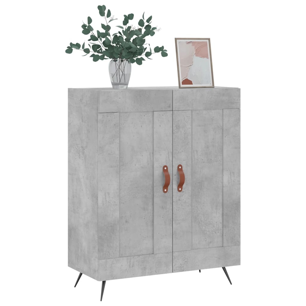 Buffet gris béton 69,5x34x90 cm bois d'ingénierie - XIOS