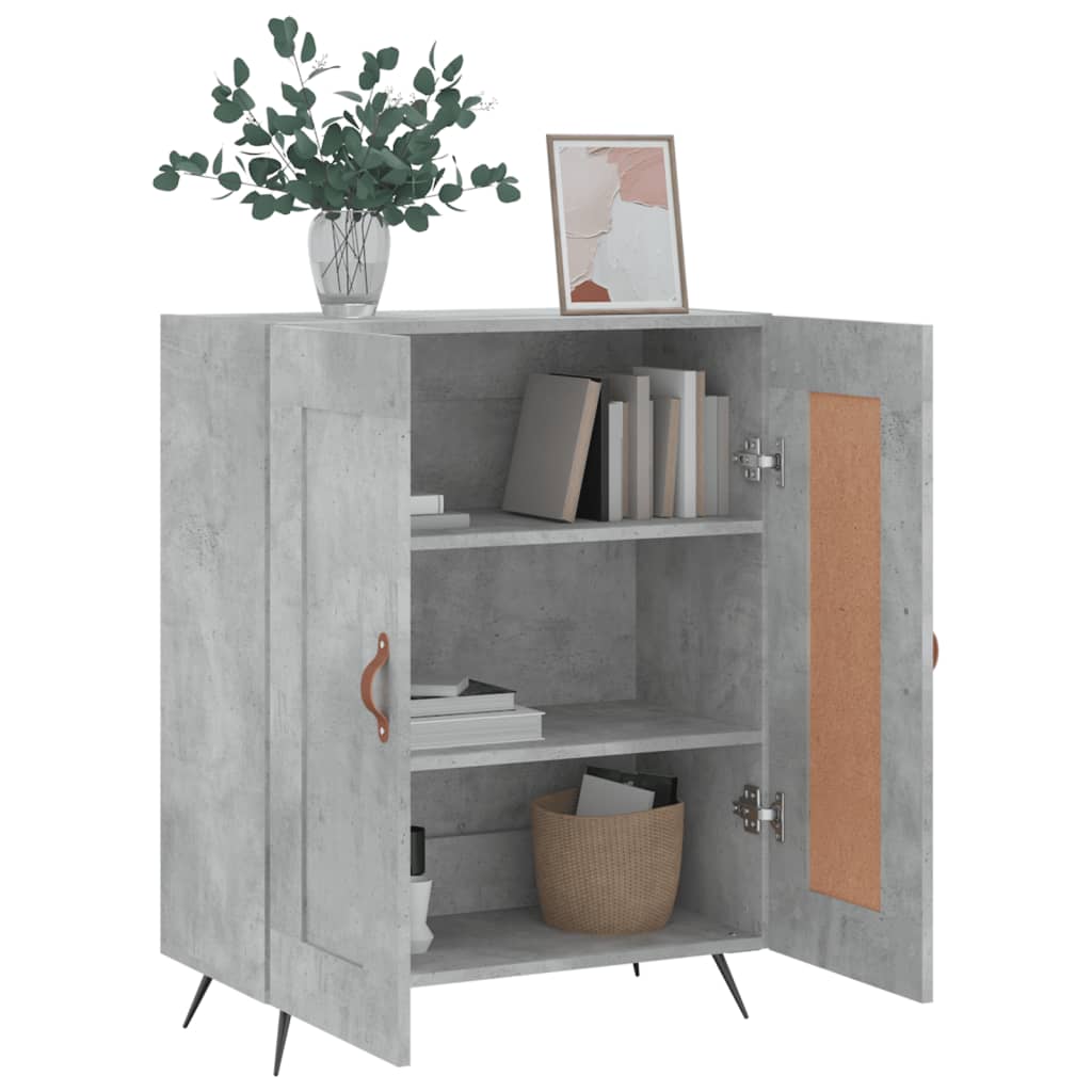 Buffet gris béton 69,5x34x90 cm bois d'ingénierie - XIOS