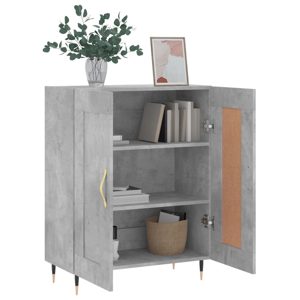 Buffet gris béton 69,5x34x90 cm bois d'ingénierie - XIOS