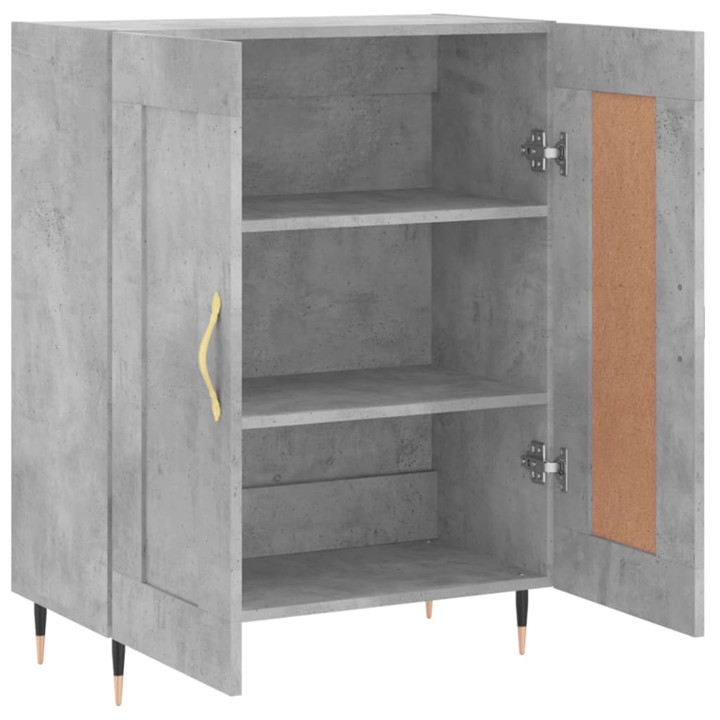 Buffet gris béton 69,5x34x90 cm bois d'ingénierie - XIOS