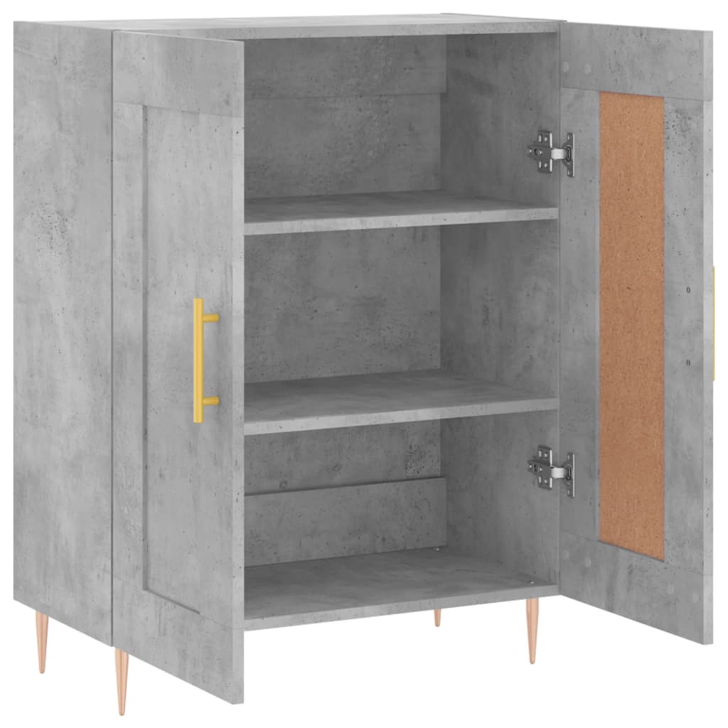 Buffet gris béton 69,5x34x90 cm bois d'ingénierie - XIOS