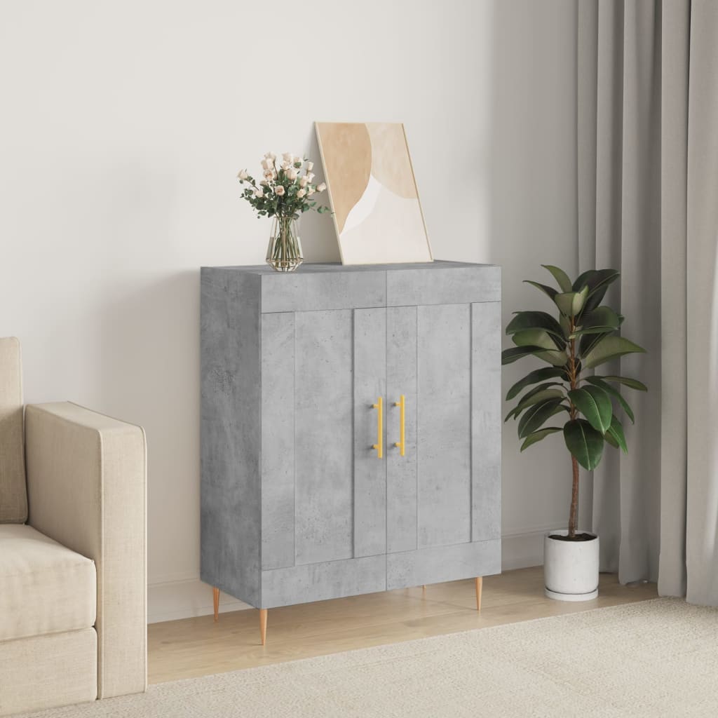 Buffet gris béton 69,5x34x90 cm bois d'ingénierie - XIOS