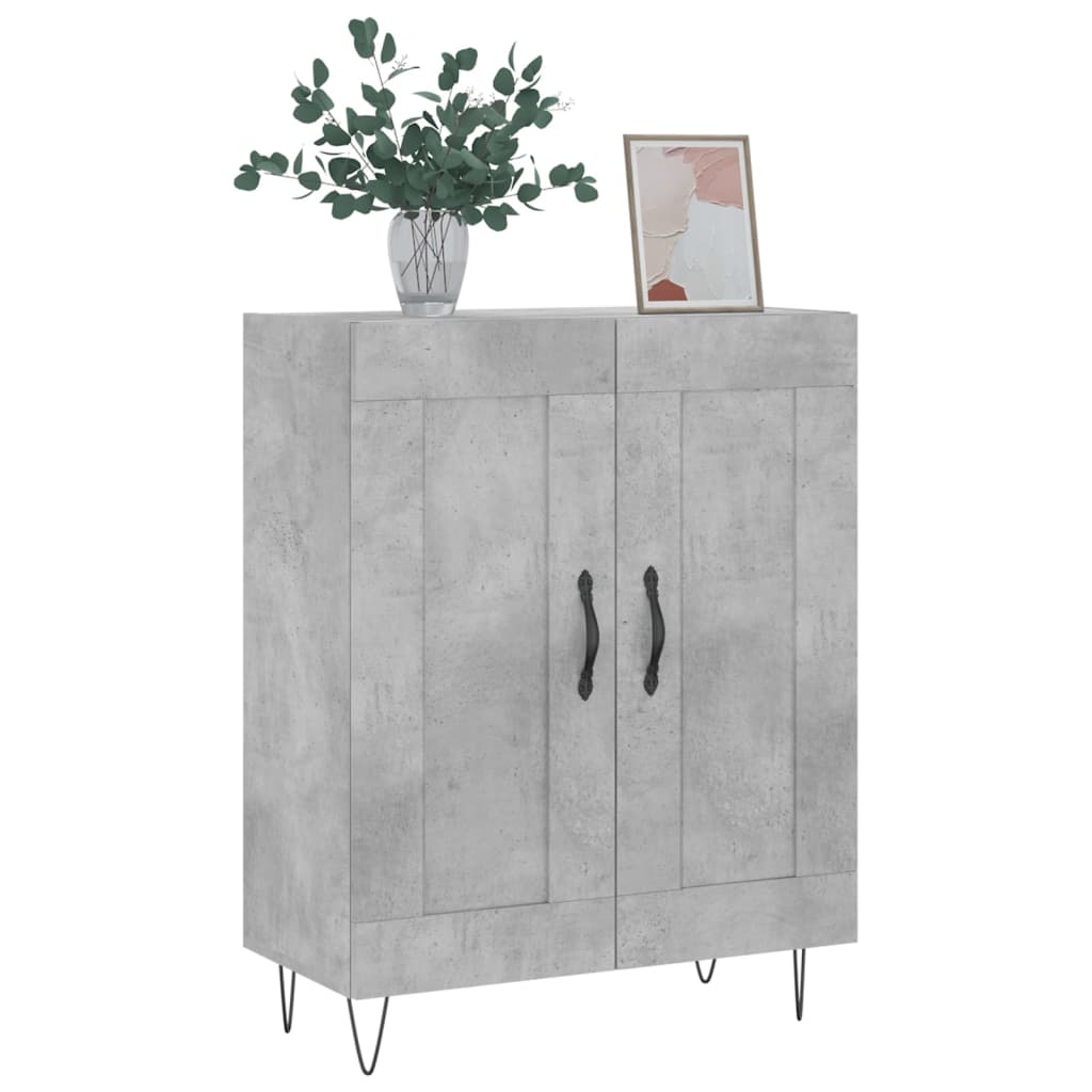 Buffet gris béton 69,5x34x90 cm bois d'ingénierie - XIOS