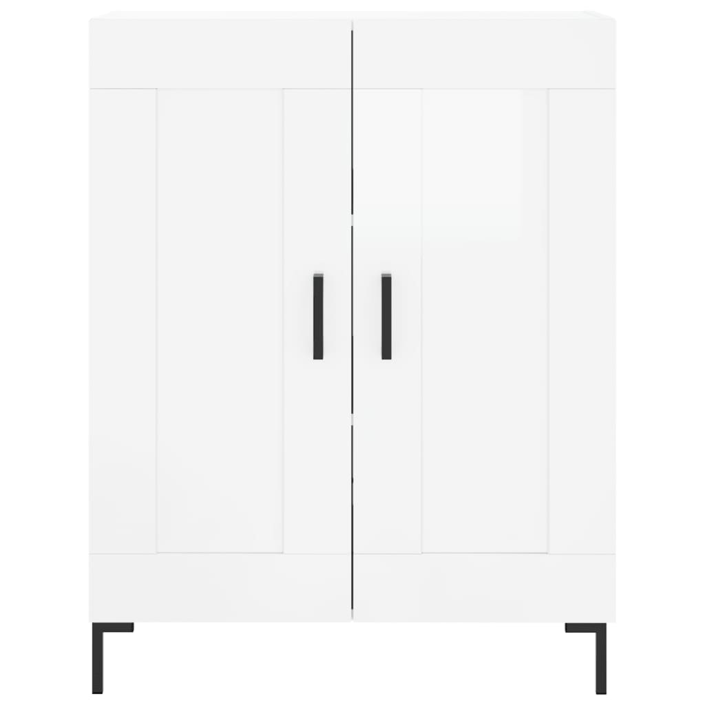 Buffet Blanc brillant 69,5x34x90 cm Bois d'ingénierie - XIOS