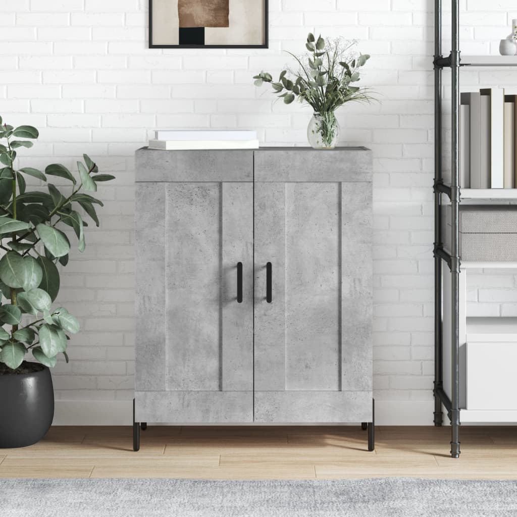 Buffet gris béton 69,5x34x90 cm bois d'ingénierie - XIOS