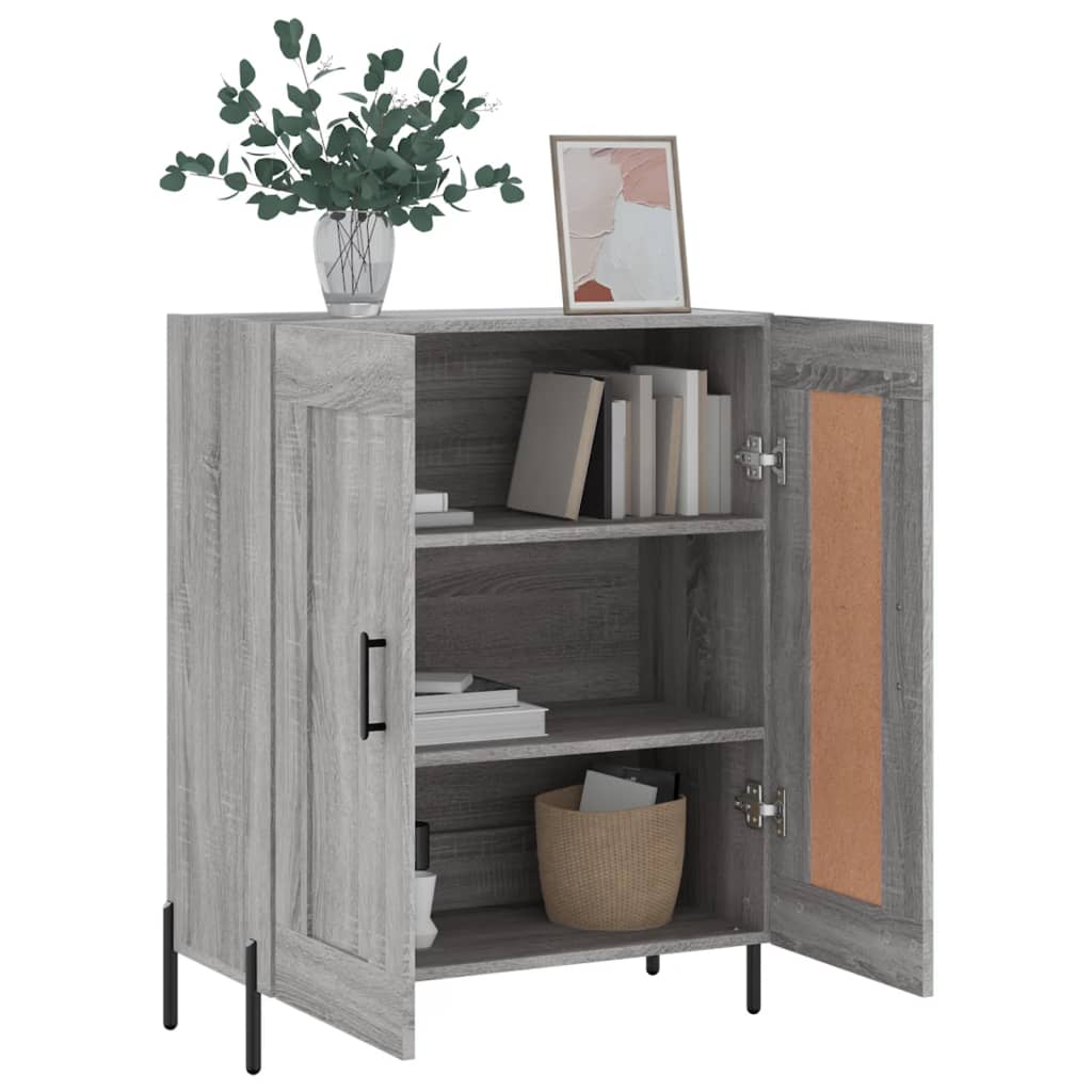 Buffet sonoma gris 69,5x34x90 cm bois d'ingénierie - XIOS