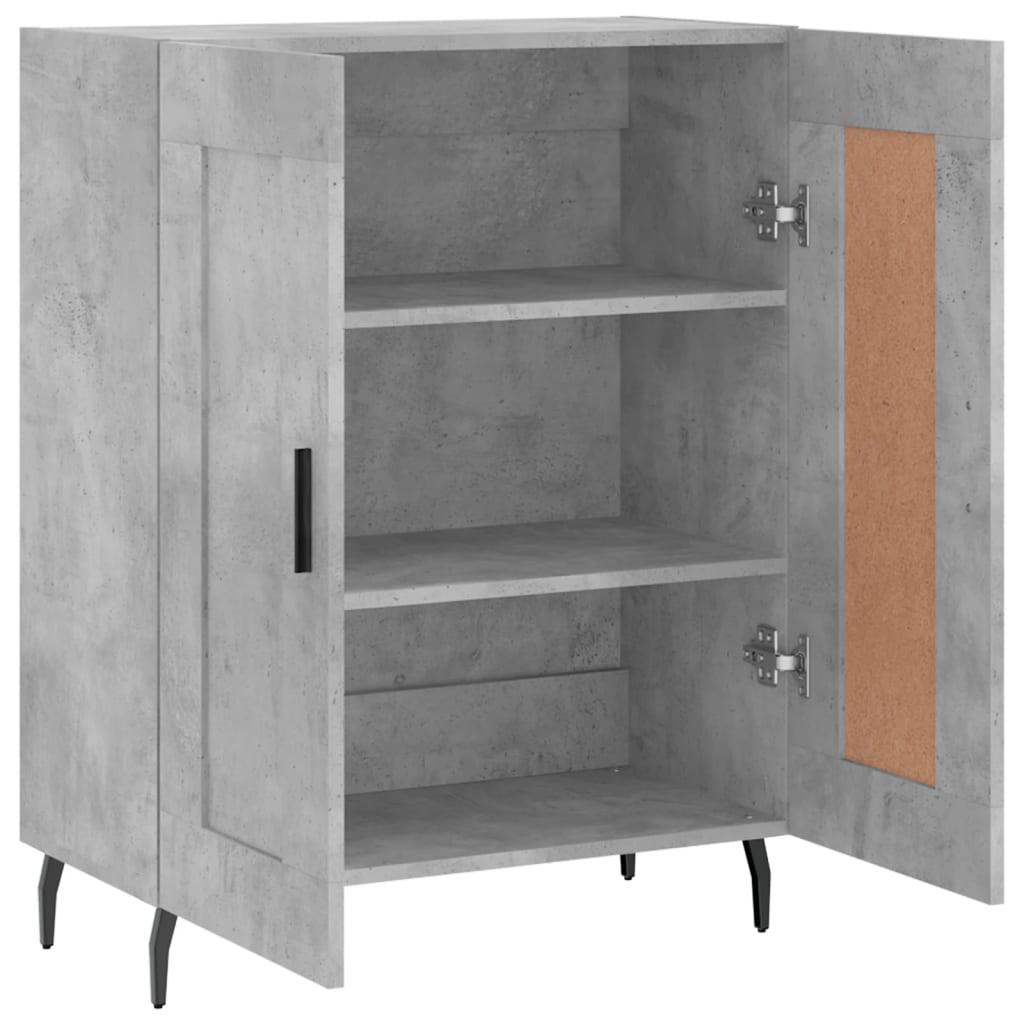Buffet gris béton 69,5x34x90 cm bois d'ingénierie - XIOS