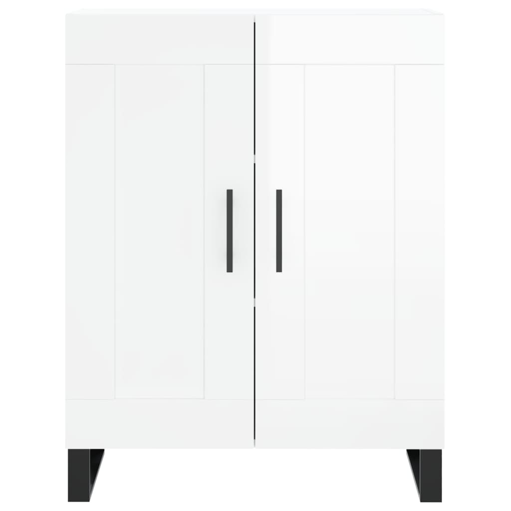 Buffet Blanc brillant 69,5x34x90 cm Bois d'ingénierie - XIOS