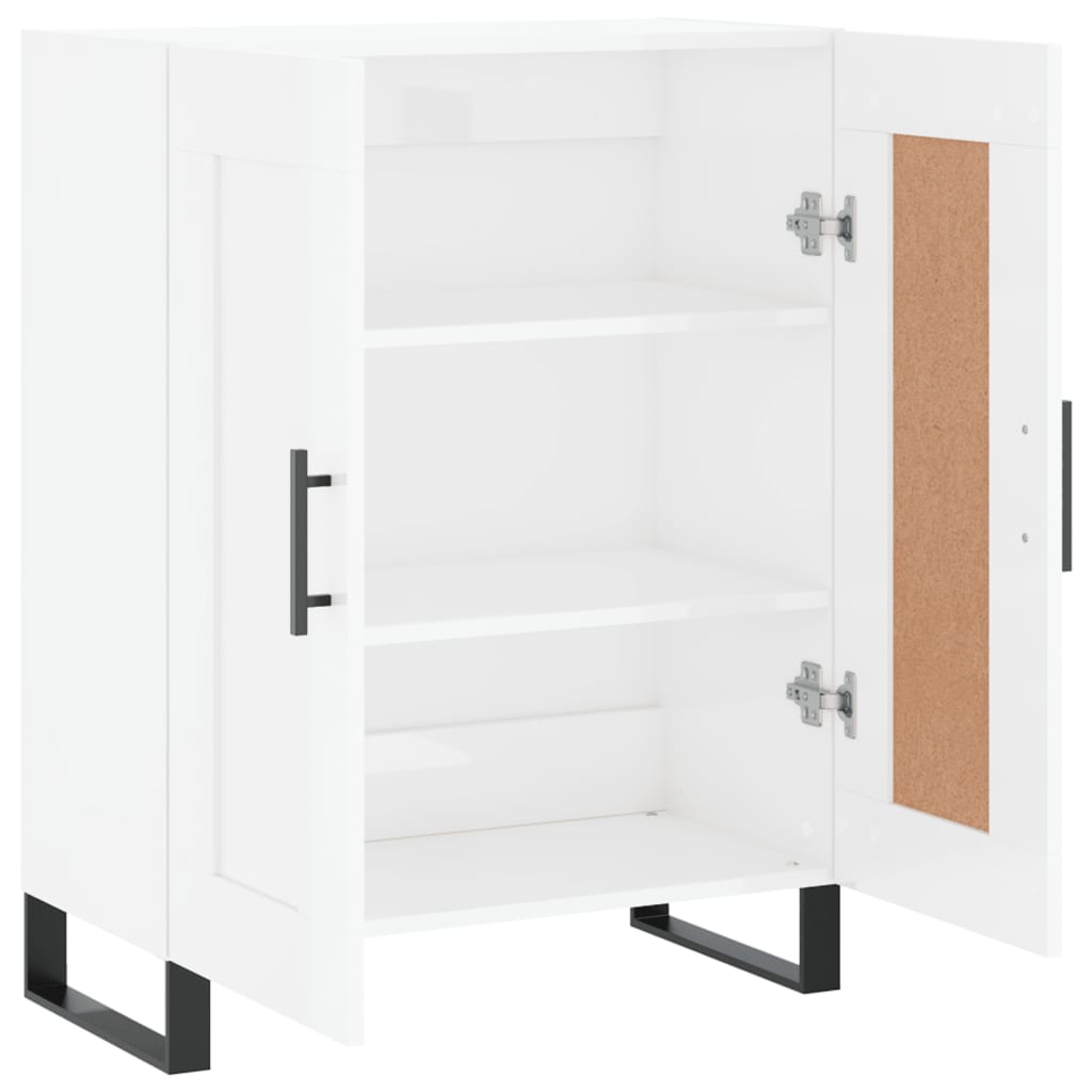 Buffet Blanc brillant 69,5x34x90 cm Bois d'ingénierie - XIOS