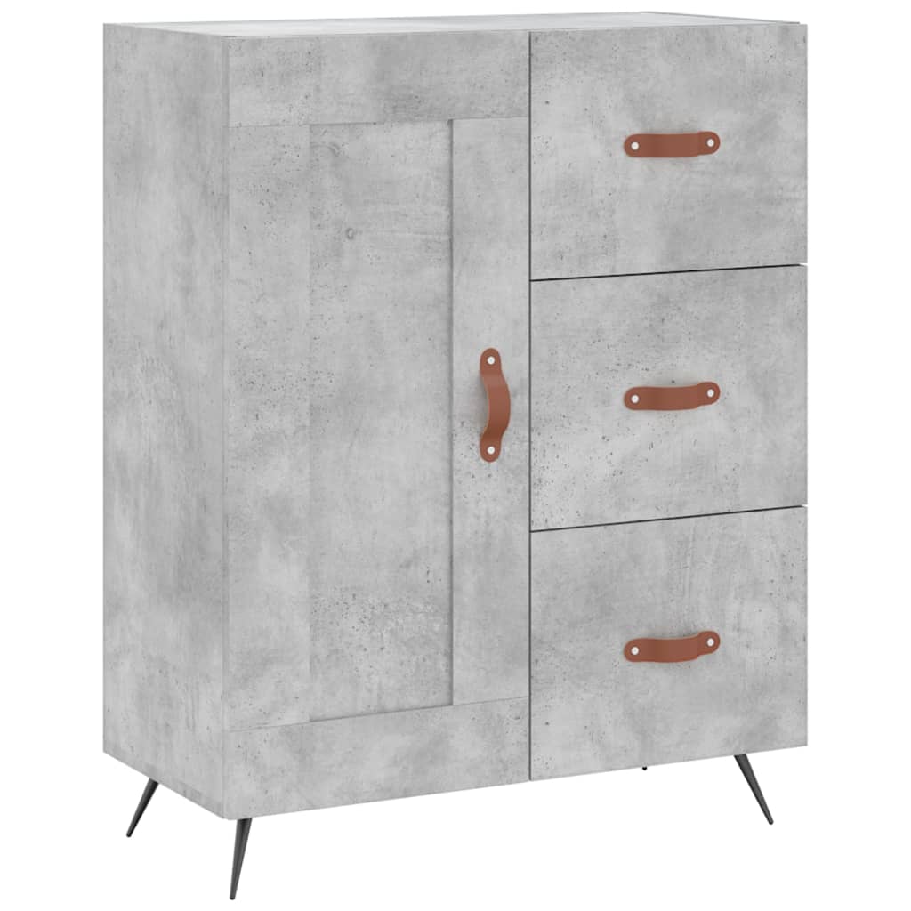 Buffet gris béton 69,5x34x90 cm bois d'ingénierie - XIOS