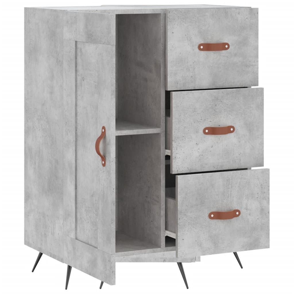 Buffet gris béton 69,5x34x90 cm bois d'ingénierie - XIOS