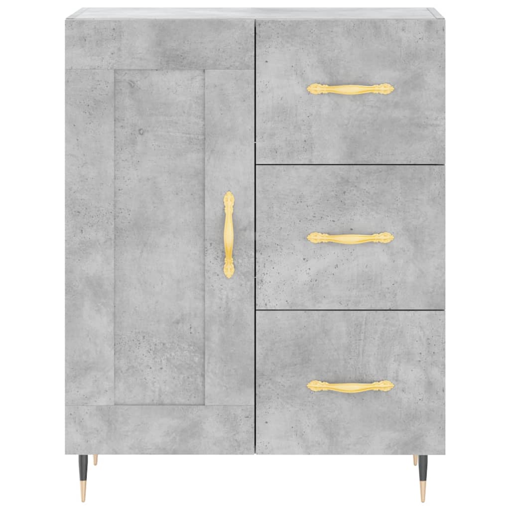 Buffet gris béton 69,5x34x90 cm bois d'ingénierie - XIOS