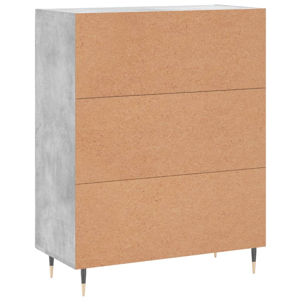 Buffet gris béton 69,5x34x90 cm bois d'ingénierie - XIOS