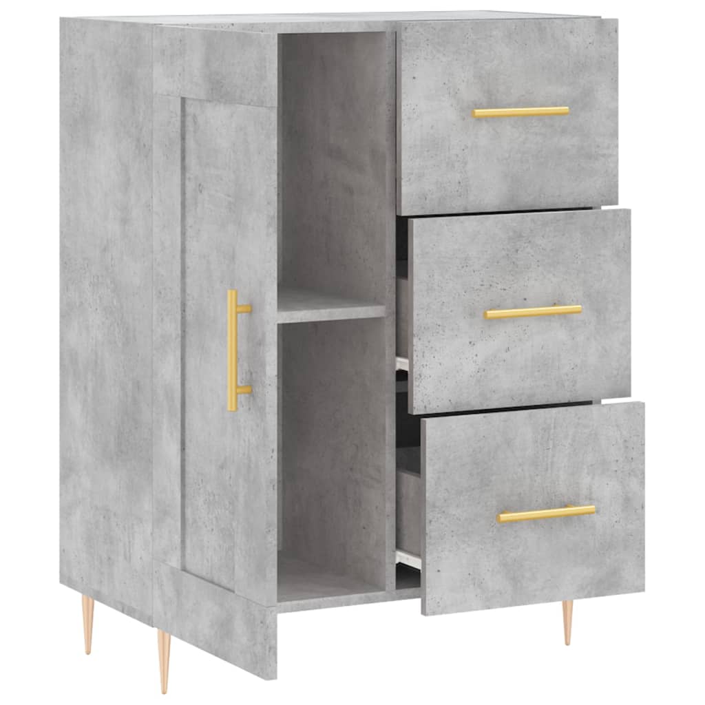 Buffet gris béton 69,5x34x90 cm bois d'ingénierie - XIOS