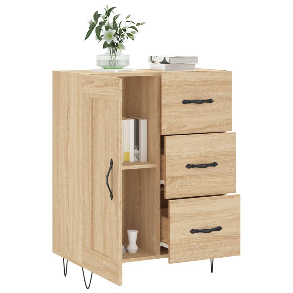 Buffet chêne sonoma 69,5x34x90 cm bois d'ingénierie - XIOS