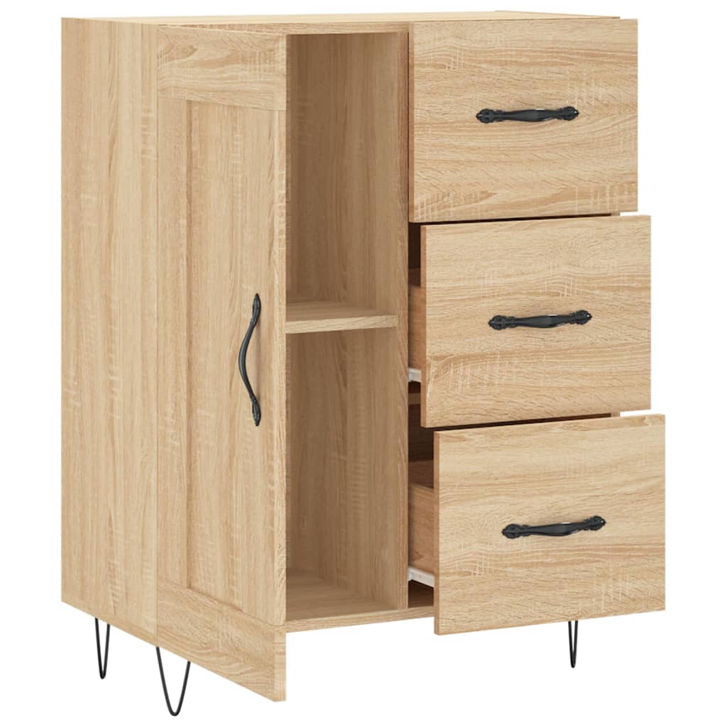 Buffet chêne sonoma 69,5x34x90 cm bois d'ingénierie - XIOS