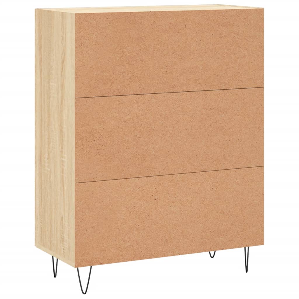 Buffet chêne sonoma 69,5x34x90 cm bois d'ingénierie - XIOS