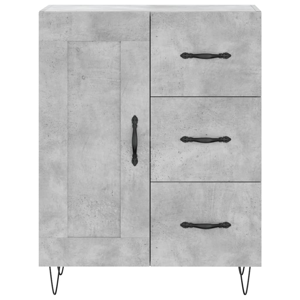 Buffet gris béton 69,5x34x90 cm bois d'ingénierie - XIOS