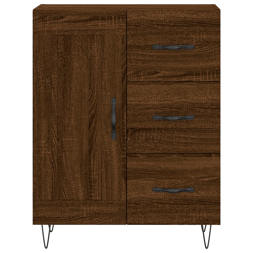 Buffet chêne marron 69,5x34x90 cm bois d'ingénierie Buffets & bahuts vidaXL
