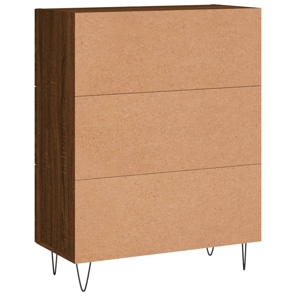 Buffet chêne marron 69,5x34x90 cm bois d'ingénierie Buffets & bahuts vidaXL