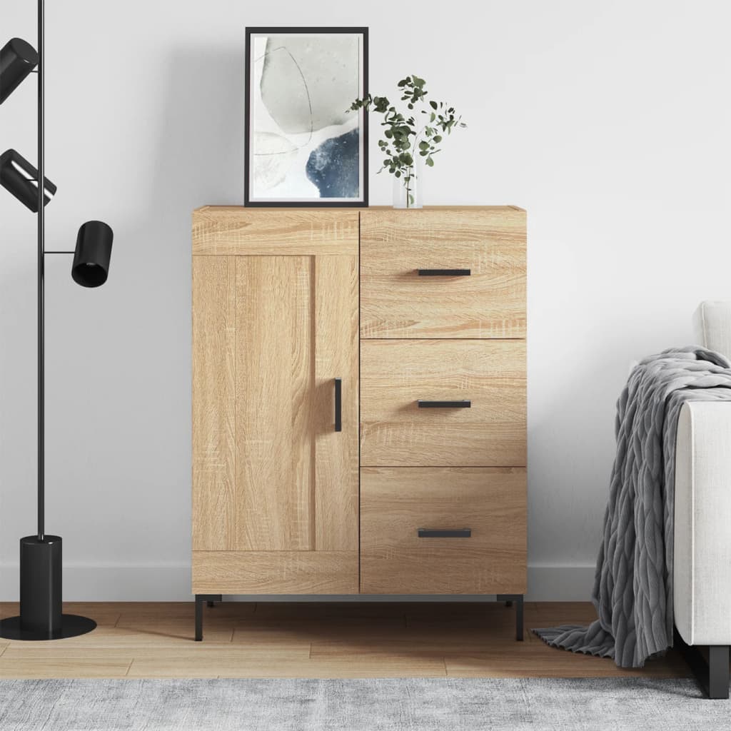 Buffet chêne sonoma 69,5x34x90 cm bois d'ingénierie - XIOS