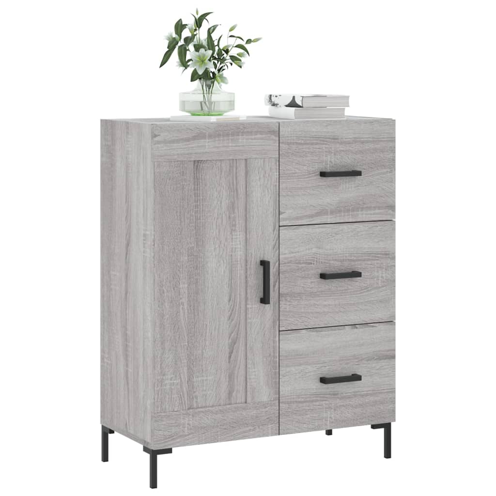 Buffet sonoma gris 69,5x34x90 cm bois d'ingénierie - XIOS