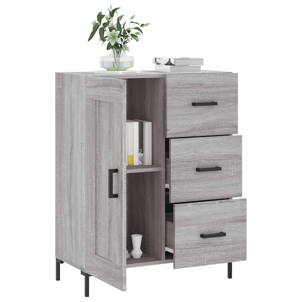 Buffet sonoma gris 69,5x34x90 cm bois d'ingénierie - XIOS