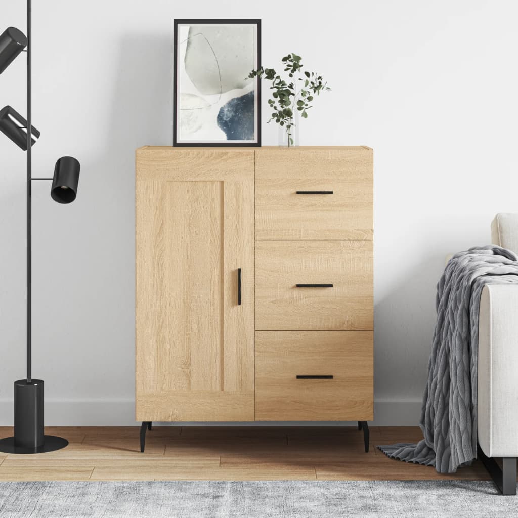 Buffet chêne sonoma 69,5x34x90 cm bois d'ingénierie - XIOS
