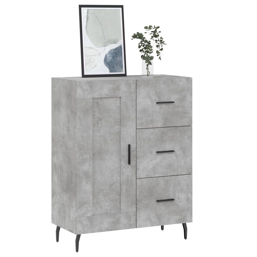 Buffet gris béton 69,5x34x90 cm bois d'ingénierie - XIOS
