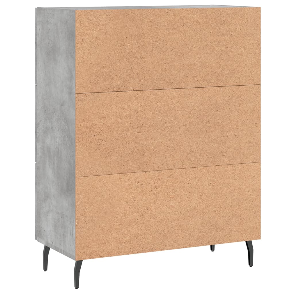 Buffet gris béton 69,5x34x90 cm bois d'ingénierie - XIOS