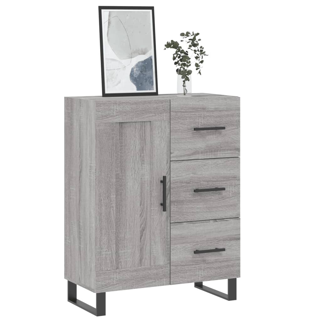 Buffet sonoma gris 69,5x34x90 cm bois d'ingénierie - XIOS